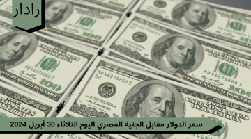 سعر الدولار مقابل الجنيه المصري اليوم الثلاثاء 30 أبريل 2024 في البنوك المصرية