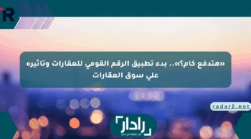 «هتدفع كام؟».. بدء تطبيق الرقم القومي للعقارات وتأثيره على سوق العقارات