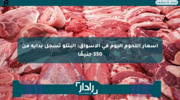 أسعار اللحوم اليوم في الأسواق: البتلو تسجل بداية من 350 جنيهًا