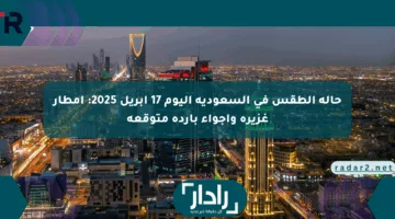 حالة الطقس في السعودية اليوم 17 أبريل 2025: أمطار غزيرة وأجواء باردة متوقعة