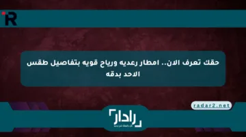 حقك تعرف الآن.. أمطار رعدية ورياح قوية بتفاصيل طقس الأحد بدقة