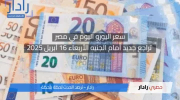 سعر اليورو اليوم في مصر.. تراجع جديد أمام الجنيه الأربعاء 16 أبريل 2025