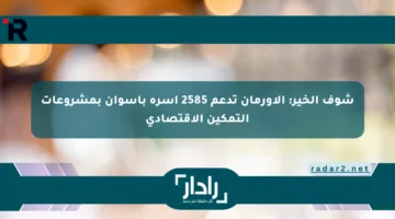 شوف الخير: الأورمان تدعم 2585 أسرة بأسوان بمشروعات التمكين الاقتصادي