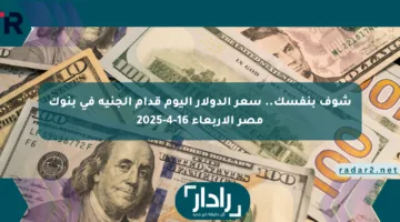 شوف بنفسك.. سعر الدولار اليوم قدام الجنيه في بنوك مصر الأربعاء 16-4-2025