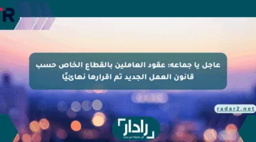 عاجل يا جماعة: عقود العاملين بالقطاع الخاص حسب قانون العمل الجديد تم إقرارها نهائيًا