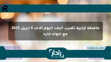 عاصفة ترابية تضرب البلاد اليوم الأحد 6 إبريل 2025 مع أجواء حارة
