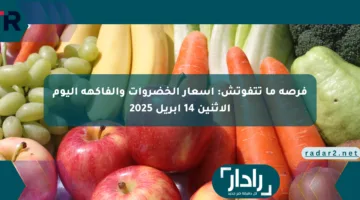 فرصة ما تتفوتش: أسعار الخضروات والفاكهة اليوم الإثنين 14 أبريل 2025