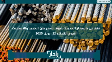 متفاجئ بأسعار الحديد؟ شوف سعر طن الحديد والأسمنت اليوم الثلاثاء 22 أبريل 2025