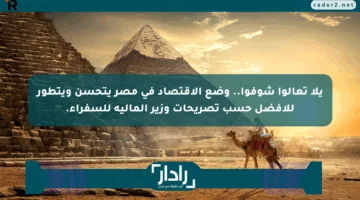 يلا تعالوا شوفوا.. وضع الاقتصاد في مصر يتحسن ويتطور للأفضل حسب تصريحات وزير المالية للسفراء.