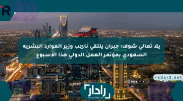 يلا تعالى شوف: جبران يلتقي نائب وزير الموارد البشرية السعودي بمؤتمر العمل الدولي هذا الأسبوع