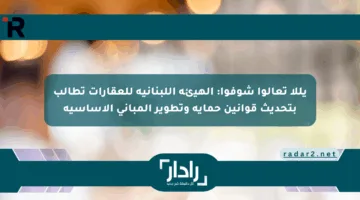 يللا تعالوا شوفوا: الهيئة اللبنانية للعقارات تطالب بتحديث قوانين حماية وتطوير المباني الأساسية