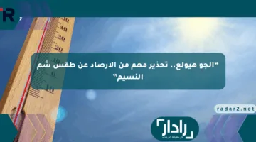 “الجو هيولع.. تحذير مهم من الأرصاد عن طقس شم النسيم”