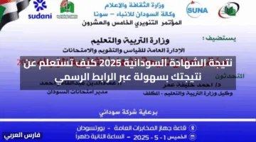رابط نتيجة الشهادة السودانية 2025 كيف تستعلم عن نتيجتك بسهولة عبر الرابط الرسمي