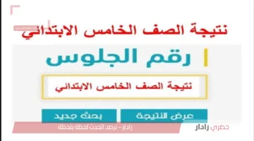 رابط الاستعلام عن نتيجة الصف الخامس الابتدائي 2025 الترم التاني في مصر فور ظهورها برقم الجلوس