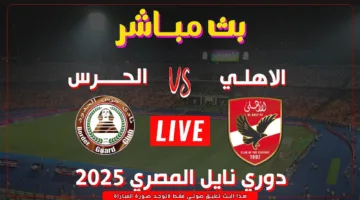 شاهد الشوط الثاني.. مشاهدة مباراة الاهلي أمام حرس الحدود الان في الدوري المصري الممتاز 2025