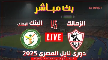 بجودة عالية.. مشاهدة مباراة الزمالك والبنك الاهلي المصري اليوم في الدوري المصري الممتاز 2025