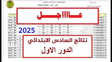 نتائج الصف السادس الابتدائي 2025 في العراق.. كيف تستعلم عبر موقع الوزارة و”نتائجنا”