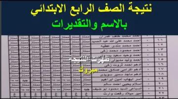 لحظة الحسم.. رابط نتيجه الصف الرابع الابتدائي الترم الثاني 2025