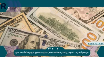 «رسمياً الآن».. الدولار يتصدر المشهد أمام الجنيه المصري اليوم الثلاثاء 13 مايو