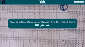 «نتيجة مذهلة» رابط بوابة التعليم الأساسي يتيح الاستعلام عن نتيجة الترم الثاني 2025