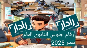 رسمياً أرقام جلوس الثانوية العامة الدور الأول مصر 2025 القاهرة والإسكندرية وجميع المحافظات
