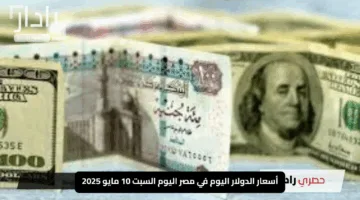 أسعار الدولار اليوم في مصر اليوم السبت 10 مايو 2025: تعرف على أحدث تحركات السوق