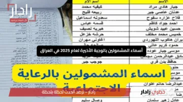 “المفاجأة وصلت”.. أسماء المشمولين بالوجبة الأخيرة لعام 2025 في العراق تُعلن رسميًا