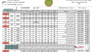 “لحظة الحسم”.. إعلان نتائج السادس الابتدائي الدور الأول في العراق 2025 بشكل رسمي ومباشر