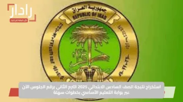 استخراج نتيجة الصف السادس الابتدائي 2025 الترم الثاني برقم الجلوس الآن عبر بوابة التعليم الأساسي بخطوات سهلة
