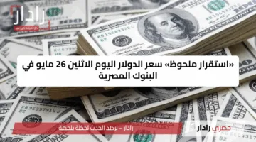 «استقرار ملحوظ» سعر الدولار اليوم الاثنين 26 مايو في البنوك المصرية