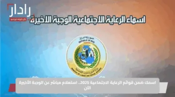 اسمك ضمن قوائم الرعاية الاجتماعية 2025.. استعلام مباشر عن الوجبة الأخيرة الآن
