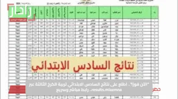 “الآن فورًا”.. اطلع على نتائج السادس الابتدائي تربية الكرخ الثالثة عبر results.mlazmna.. رابط مباشر وسريع
