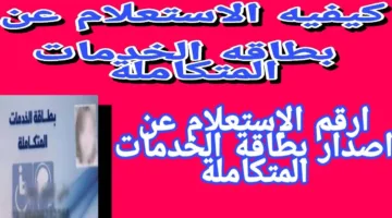 طريقة الاستعلام عن كارت الخدمات المتكاملة بالرقم القومي عبر الخط الساخن.. الأرواق المطلوبة وأبرز الشروط