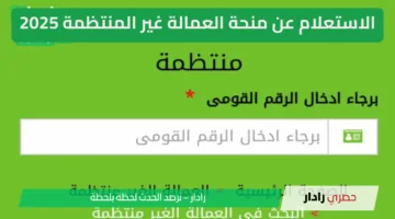 كل ما تحتاج معرفته عن الاستعلام عن العمالة الغير منتظمة لعام 2025