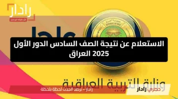 «بشرى للطلاب» الاستعلام عن نتيجة الصف السادس الدور الأول 2025 العراق بالرقم الامتحاني لعموم المحافظات