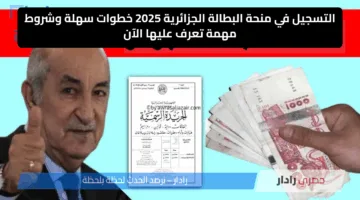 التسجيل في منحة البطالة الجزائرية 2025 خطوات سهلة وشروط مهمة “تعرف عليها الآن”