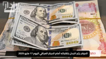 “بورصة الكفاح في دائرة الضوء”.. الدولار يثير الجدل بتقلباته أمام الدينار العراقي اليوم 17 مايو 2025