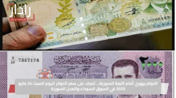 الدولار يهوي أمام الليرة السورية… تعرف على سعر الدولار اليوم السبت 24 مايو 2025 في السوق السوداء والمدن السورية