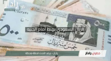 “مفاجأة”.. الريال السعودي يهبط أمام الجنيه في 5 بنوك خلال أسبوع واحد