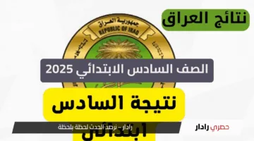 خطوات بسيطة.. لعرض نتيجة الصف السادس الابتدائي 2025 في العراق عبر موقع وزارة التربية
