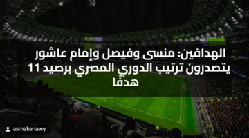 الهدافين: منسى وفيصل وإمام عاشور يتصدرون ترتيب الدوري المصري برصيد 11 هدفًا
