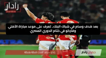 بعد هدف وسام في شباك البنك.. تعرف على موعد مباراة الأهلي وفاركو في ختام الدوري المصري