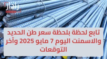 تابع لحظة بلحظة سعر الحديد والاسمنت اليوم 8 مايو 2025 وآخر التوقعات