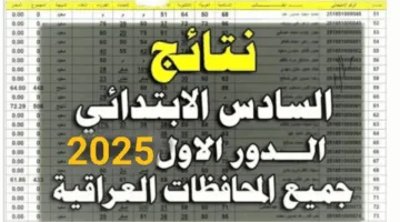 «حصرياً PDF» نتائج السادس الابتدائي بغداد 2025 الدور الأول قبل الكل احصل عليها.. عبر results.mlazemna.com