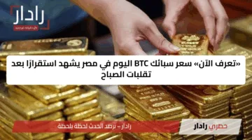 «تعرف الآن» سعر سبائك BTC اليوم في مصر يشهد استقرارًا بعد تقلبات الصباح
