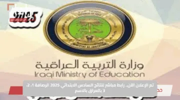 تم الإعلان الآن.. رابط مباشر لنتائج السادس الابتدائي 2025 الرصافة 1، 2، 3 بالعراق بالاسم