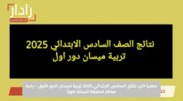 حصرياً الآن: نتائج السادس الابتدائي 2025 تربية ميسان الدور الأول – رابط مباشر لمعرفة نتيجتك فوراً