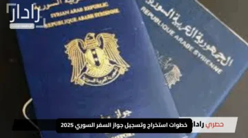“كل ما تحتاج معرفته”.. خطوات استخراج وتسجيل جواز السفر السوري 2025 بسهولة وسرعة