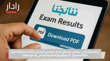 رابط مباشر الآن.. استعلم عن نتائج الصف السادس الابتدائي 2025 لمحافظة الكرخ الثالثة بالعراق عبر موقع وزارة التربية الرسمي epedu.gov.iq