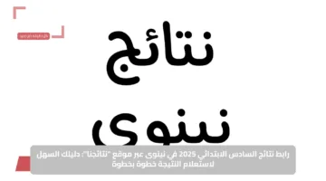 رابط نتائج السادس الابتدائي 2025 في نينوى عبر موقع “نتائجنا”: دليلك السهل لاستعلام النتيجة خطوة بخطوة